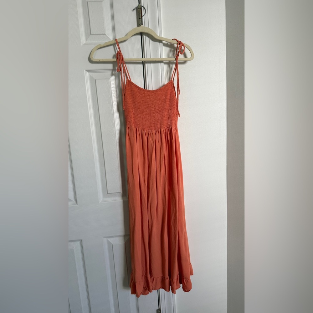 Forever 21 Orange Midi Dress